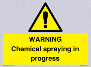 WARNING Chemical spraying in progress